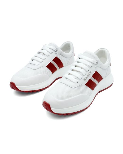 Bally Multicolor Mesh Panel Leather Low-Top Sneakers for men