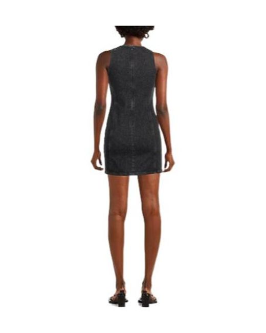 DIESEL Black Mini Dress Cotton, Elastane