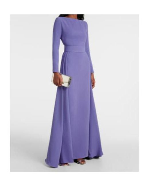 Solace London Blue Shayla Crepe Dress