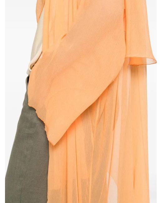 Ermanno Scervino Orange Ruffled Cape