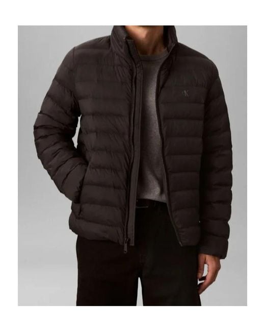 Calvin Klein Black Padded Zip-Up Jacket for men