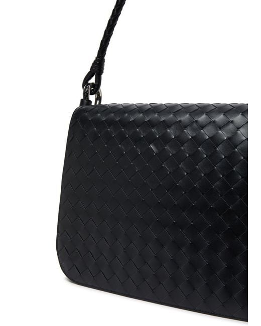 Bottega Veneta Black Swing Messenger Shoulder Bag for men