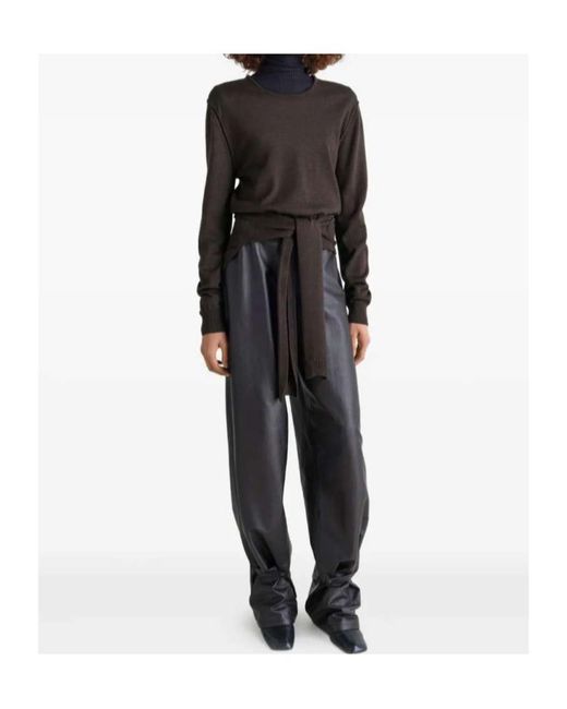 Lemaire Black Trompe Loeil Crew Neck Jumper