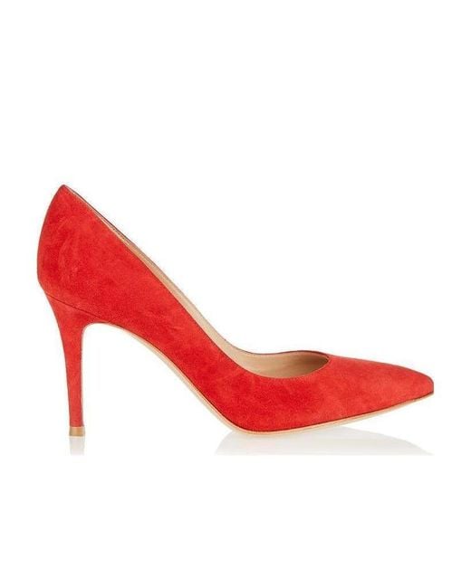 Gianvito Rossi Red Pointed-Toe Pumps