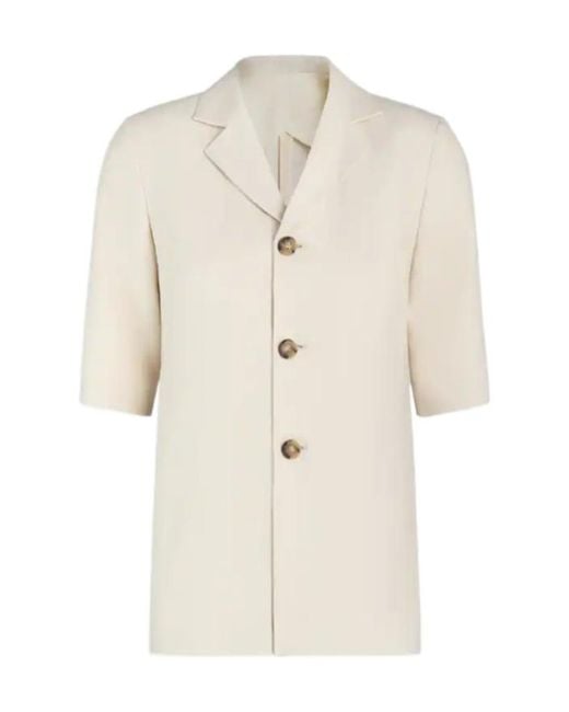 Tod's Natural Linem Belted Blazer