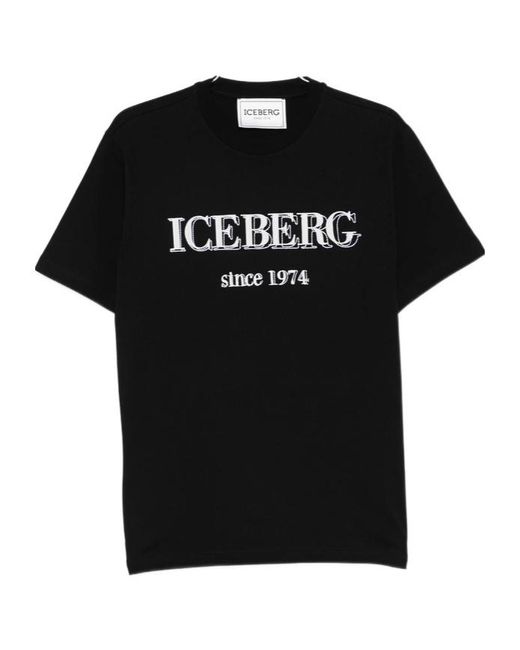 Iceberg Black Logo T-Shirt for men
