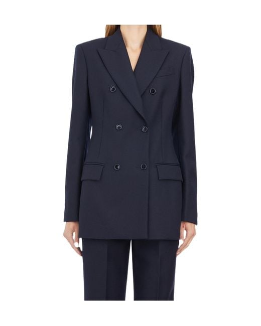 Dondup Blue Double-Breasted Blazer