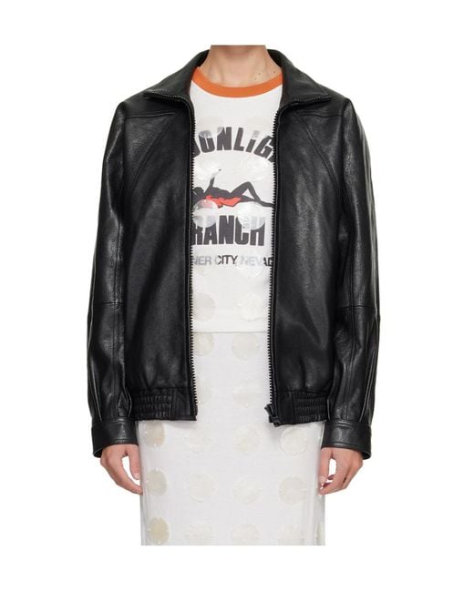 Conner Ives Black Batwing Leather Jacket