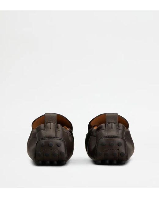 Tod's Brown Round-Toe Loafers
