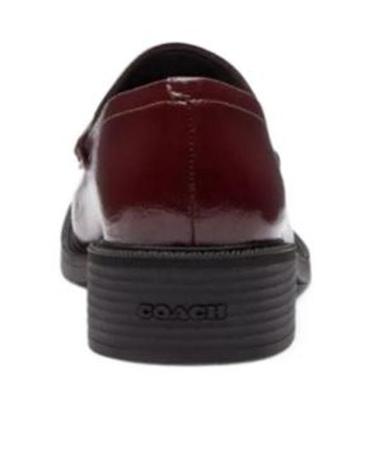 COACH Purple Penny Loafer