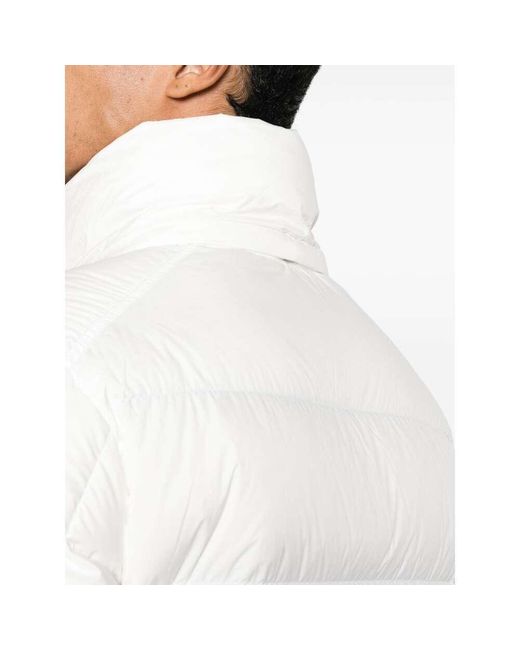 Moncler White Long-Sleeved Down Jacket for men