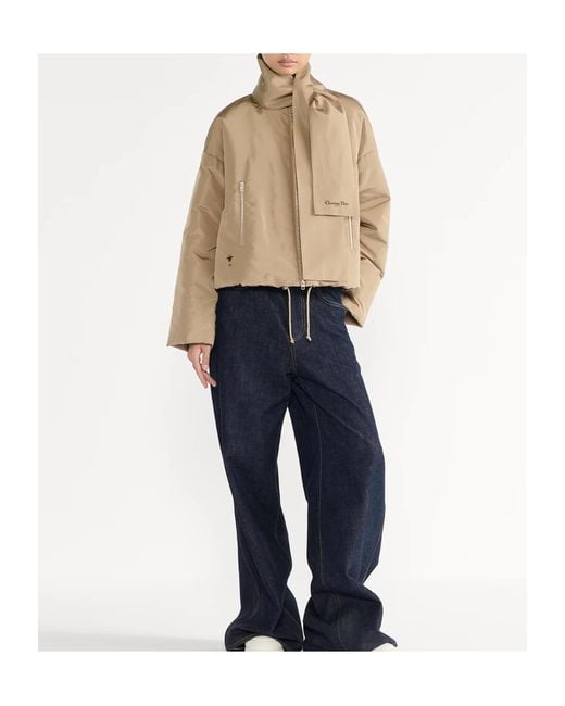 Dior Natural Jacket With Scarf Collar