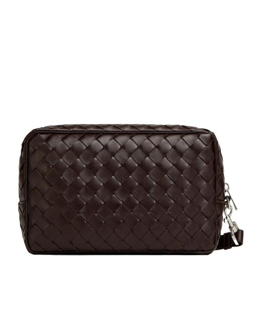Bottega Veneta Brown Wristlet Intrecciato Pouch for men