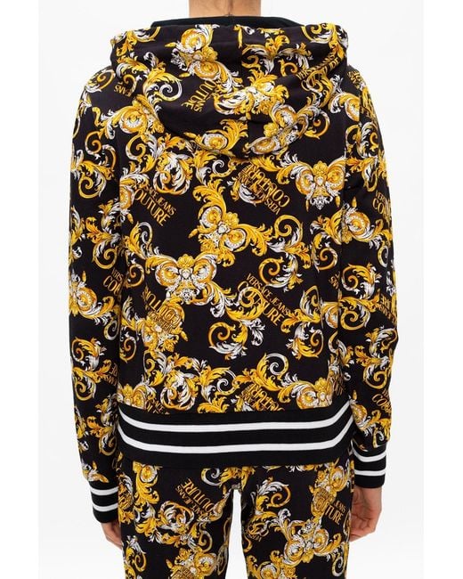 Versace Jeans Black Baroque Printed Casual Jacket