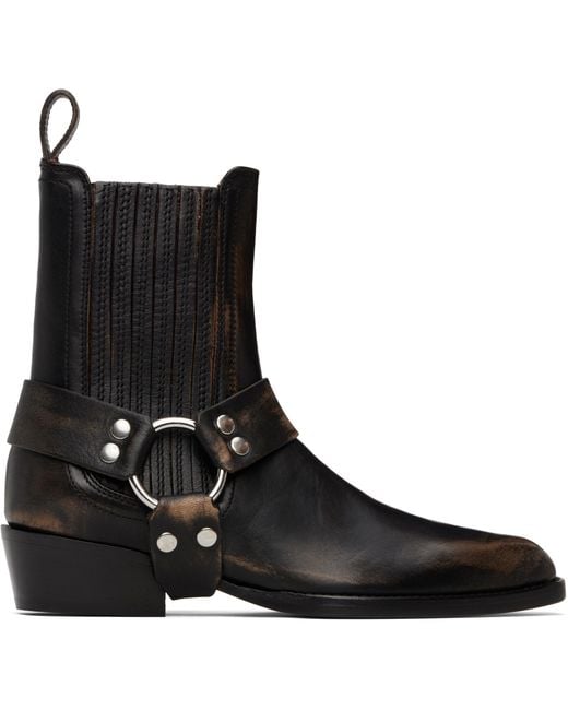 Paris Texas Black 35Mm Helena Strap-Detail Ankle Boot