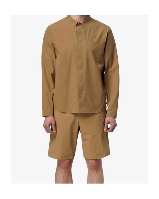 K-Way Brown Sharrie Technical Overshirt for men