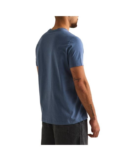 Canada Goose Blue Simple Cotton T-Shirt for men