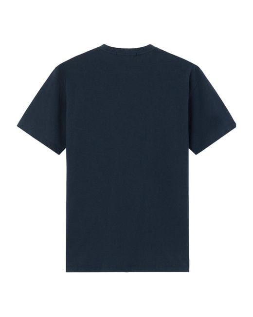Stone Island Blue Plain Cotton T-Shirt for men
