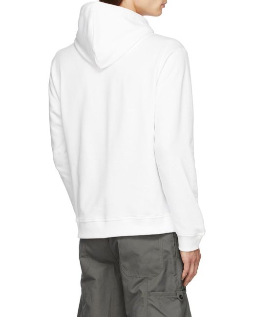 KENZO White Tiger Embroidered Relaxed Hoodie for men