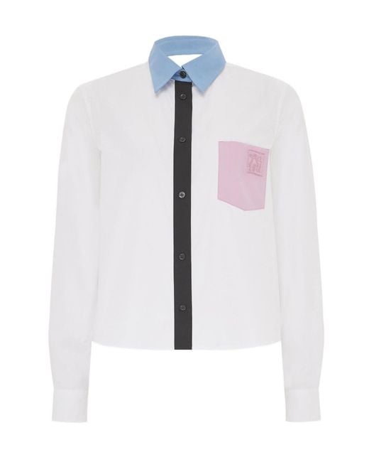 Marni White Long-Sleeved Shirt