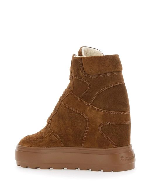 Casadei Brown High Top Sneakers