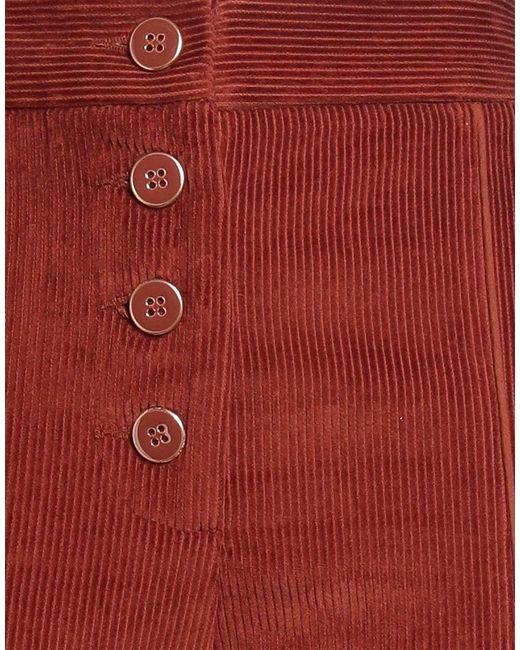 Farm Rio Red Button-Up Casual Pants