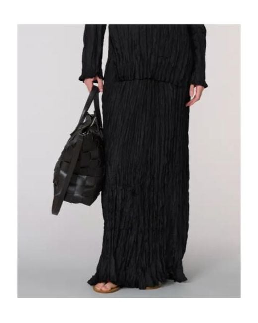 P.A.R.O.S.H. Black Silk Maxi Skirt