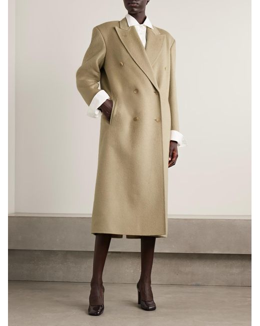 The Row Natural Hariet Double-Breasted Coat