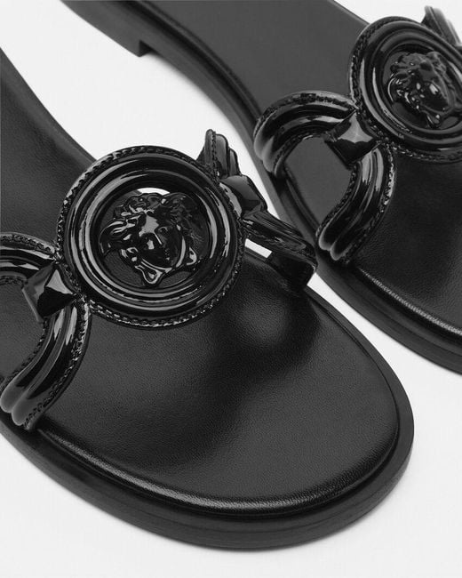 Versace Black Medusa 95 Slip-On Sandals