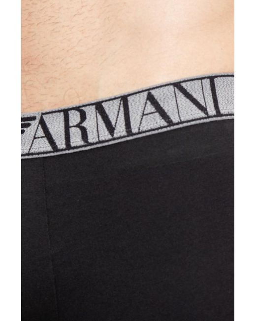 Emporio Armani Gray Logo Boxer Panties Two-Piece for men