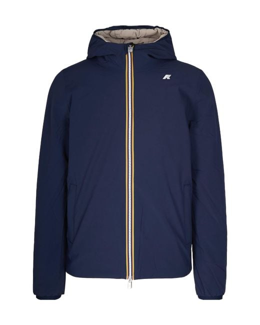 K-Way Blue Logo Casual Jacket for men