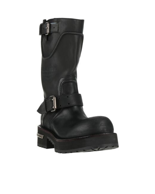 Balenciaga Black Minimalist Solid-Color Platform Boots