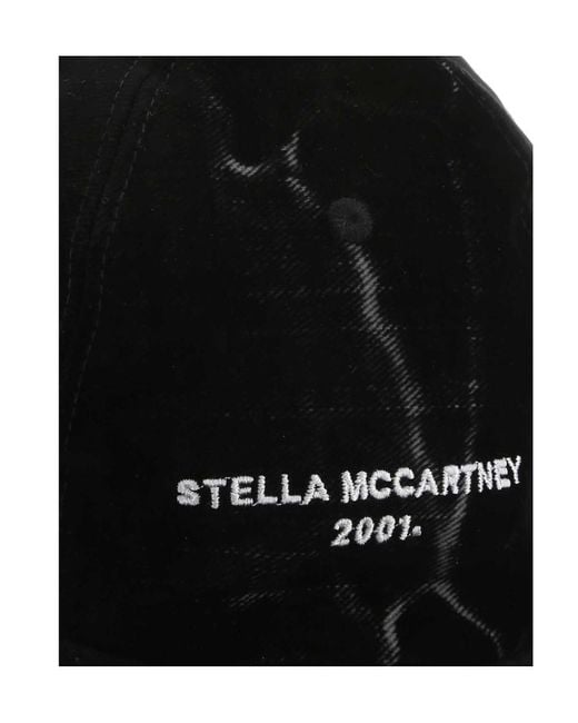 Stella McCartney Black Logo Embroidered Baseball Cap