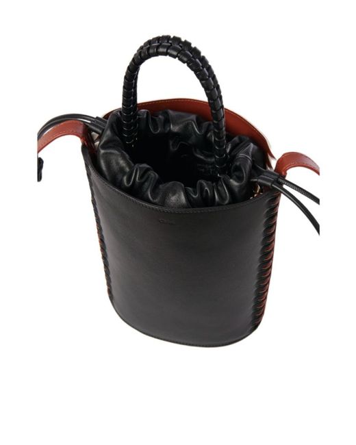 Chloé Black Chloé Colour-Block Bucket Shoulder Bag