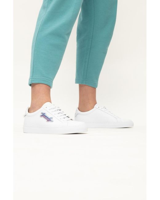 Givenchy White Logo-Patch Sneakers