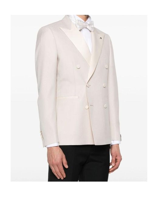 Tagliatore Natural Long-Sleeved Suit Coat for men