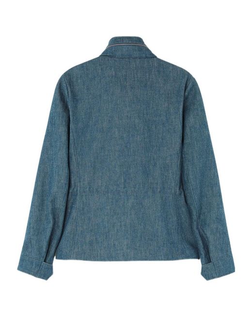 Loro Piana Blue Long-Sleeved Jacket
