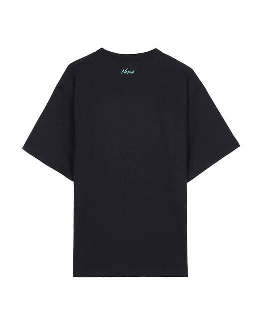 NANGA Blue Keep Rolling T-Shirt for men
