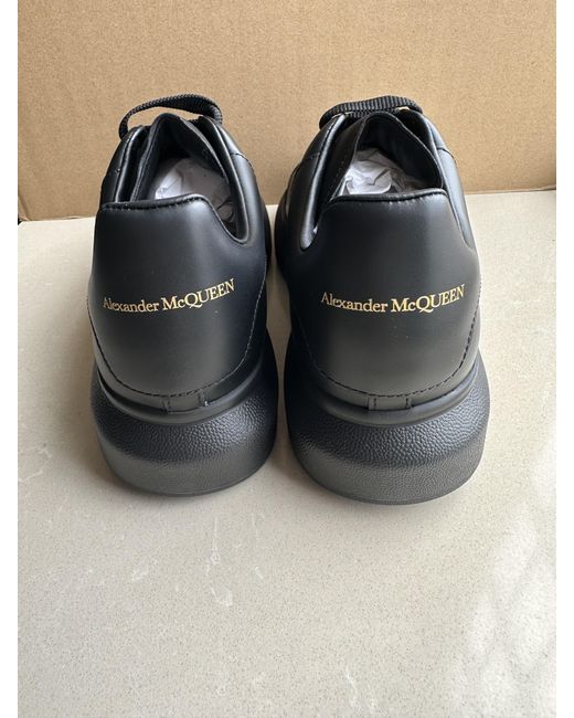 McQueen Black Oversized Low-Top Sneakers for men