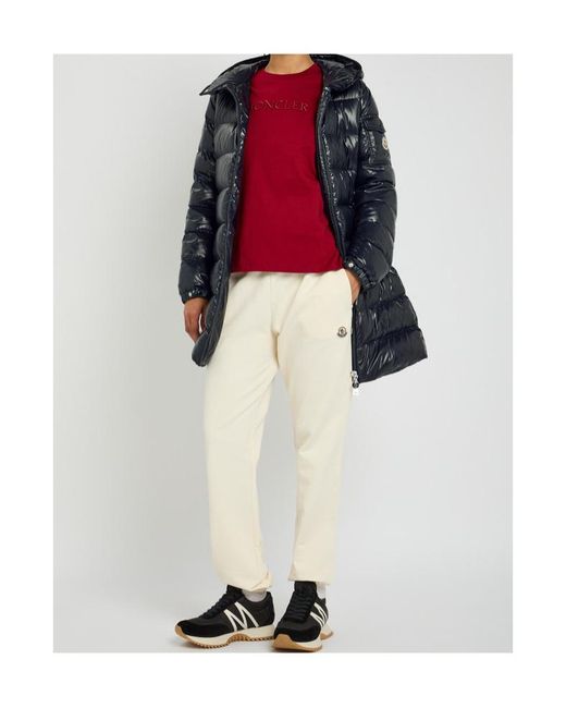 Moncler Blue Logo Quilted Down Jacket