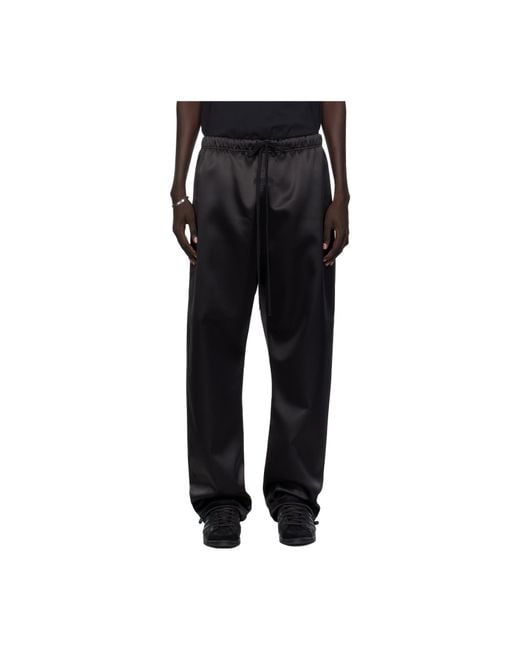 Fear Of God Black Velvet Ribbed Track Pants for men