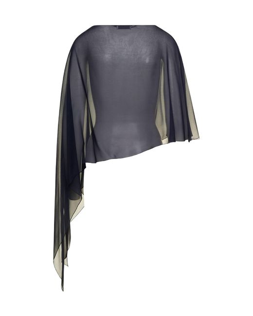 Antonelli Black Asymmetrical Blouse