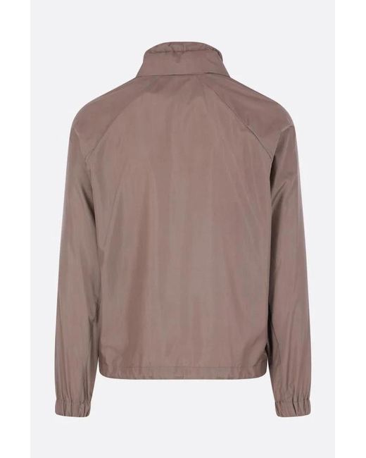 Brunello Cucinelli Brown Silk Blend Jacket for men