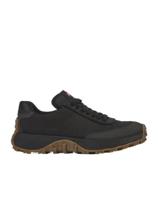 Camper Black Drift Trail Logo-Patch Sneakers