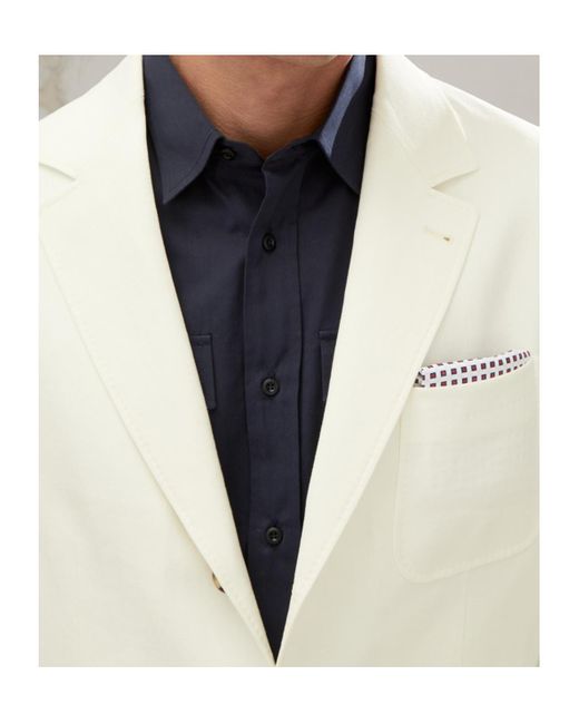 Brunello Cucinelli White Long Sleeved Buttoned Jacket for men