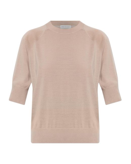 Dries Van Noten White Crew Neck Short-Sleeved T-Shirt