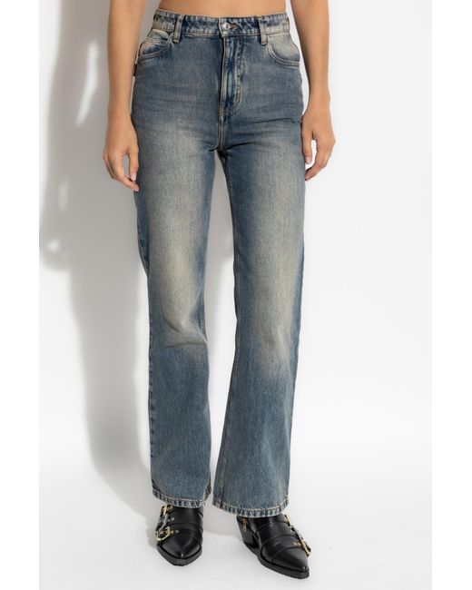 Zadig & Voltaire Blue Faded Straight-Leg Jeans