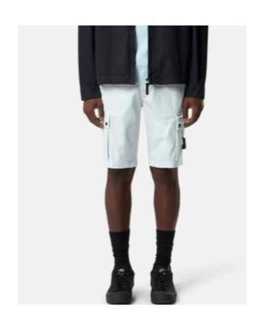 Stone Island White Cargo Bermuda Shorts for men