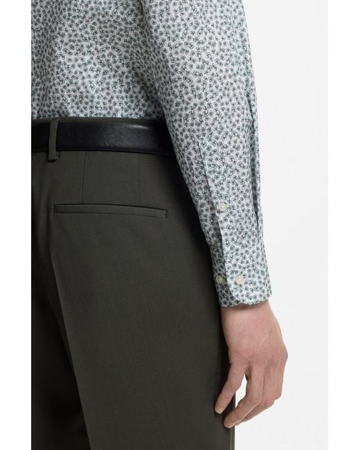 Boss Blue Slim-Fit Business Shirt for men