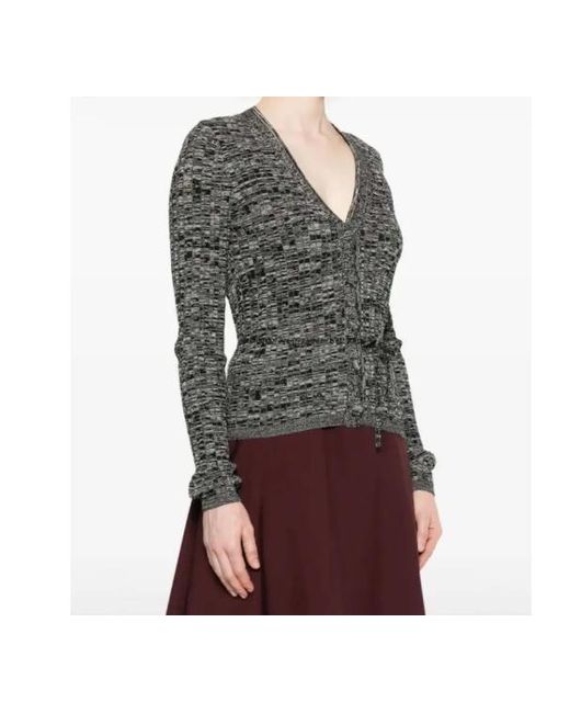 Dries Van Noten Black Long-Sleeved Knitted Cardigan